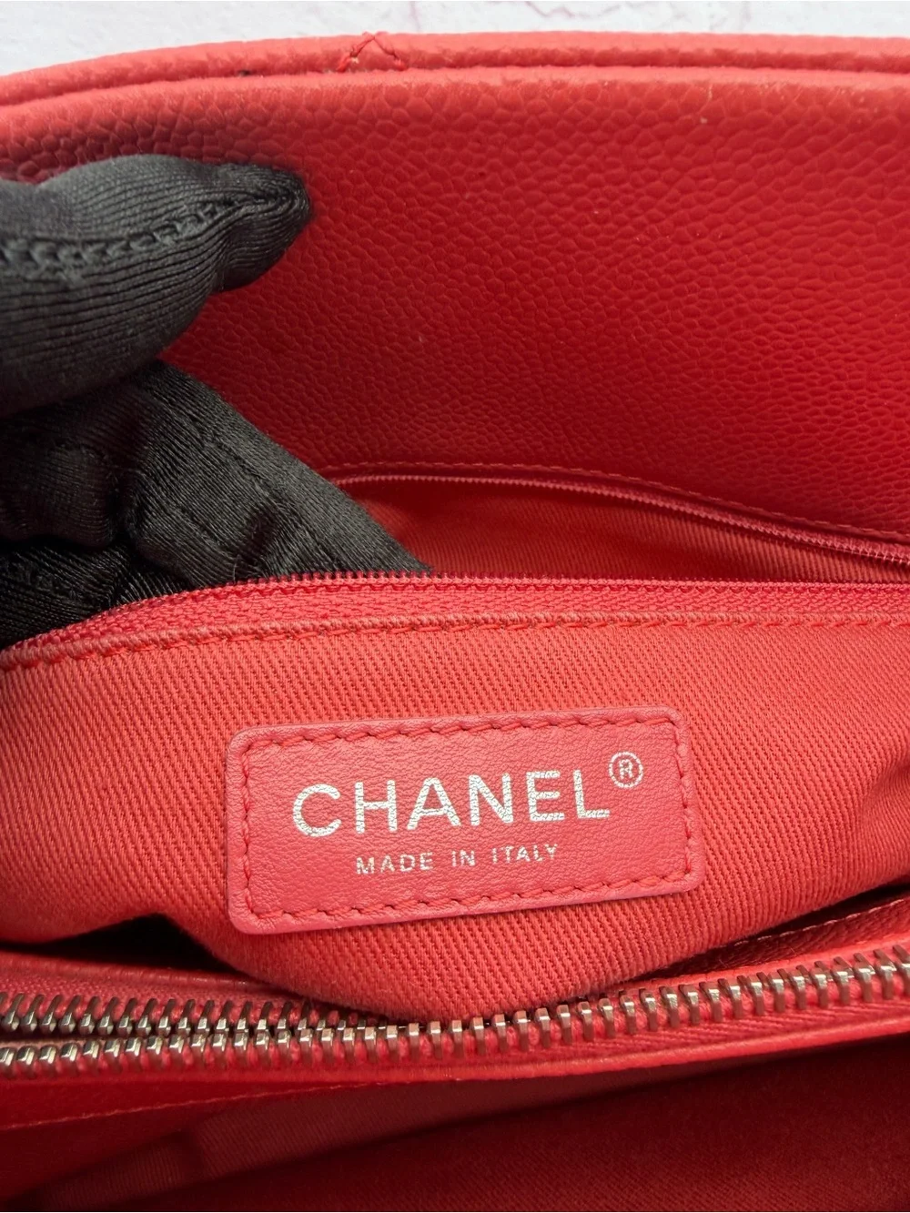 Chanel Caviar Timeless CC Small Shopper Shoulder Bag